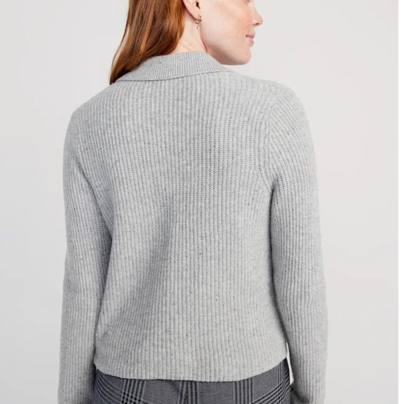NWT OLD NAVY SoSoft Collared Cardigan Sweater Color: Heather Gray SIZE X-LARGE - Picture 3 of 6